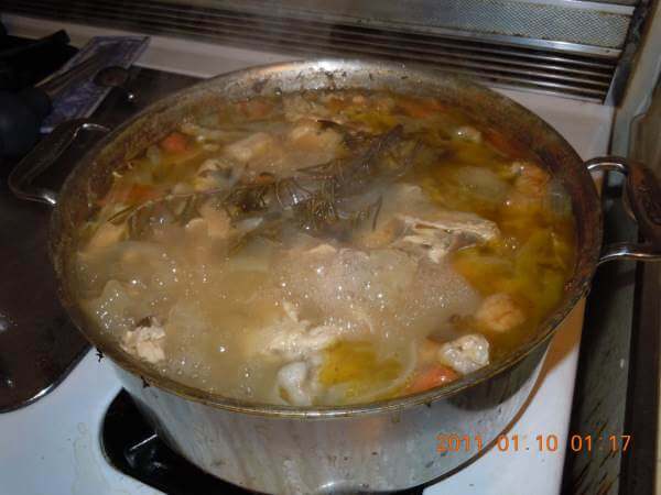 bone broth on burner