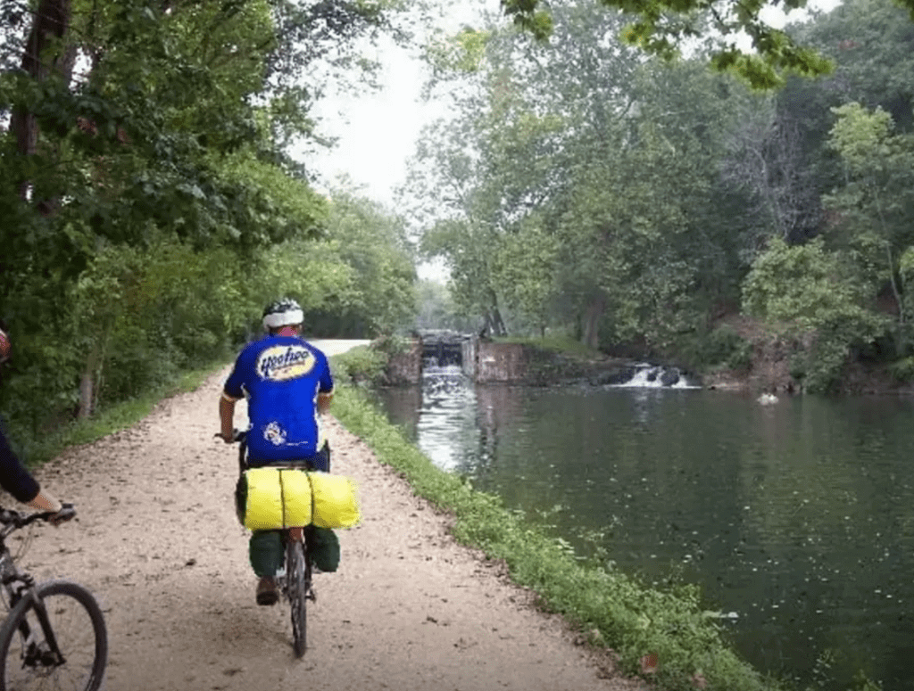 biking on the towpath delaware river canal pa