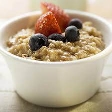 oatmeal with blueberries and strawberries